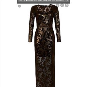 Miss selfridge maxi long sleeve dress